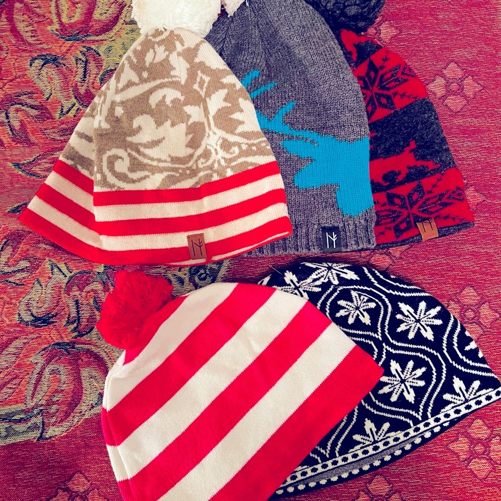 Lot of 6 Never winter wool hats.